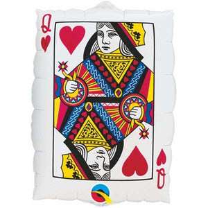 Card Queen Of Hearts/Ace Of Spades SuperShape Foil Balloon UNINFLATED