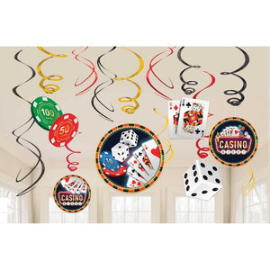 Casino Swirl Decorations