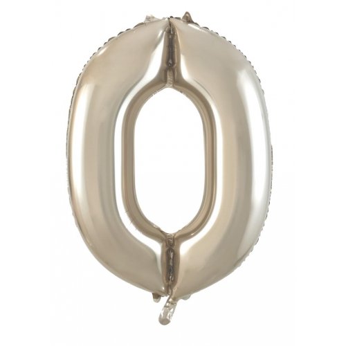 Champagne Number 0 Supershape 86cm Foil Balloon UNINFLATED