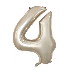 Champagne Number 4 Supershape 86cm Foil Balloon UNINFLATED