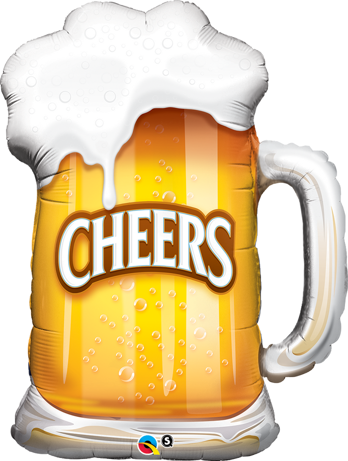 Cheers! Beer Mug SuperShape Foil Balloon UNINFLATED