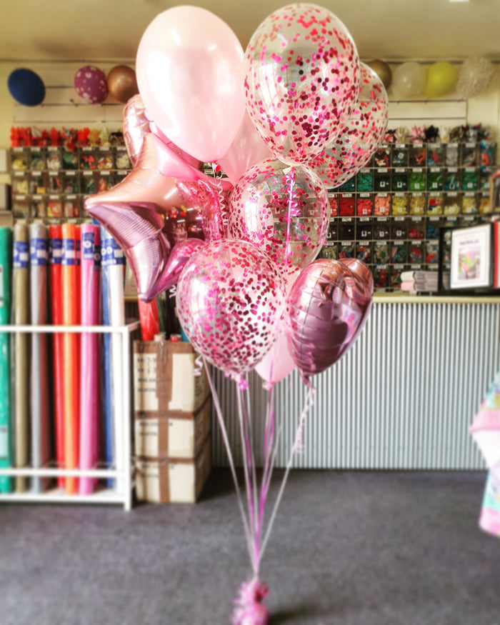 Confetti and Foil Mix Balloon Bouquet