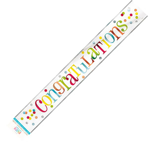 Congratulations Colourful Foil Banner