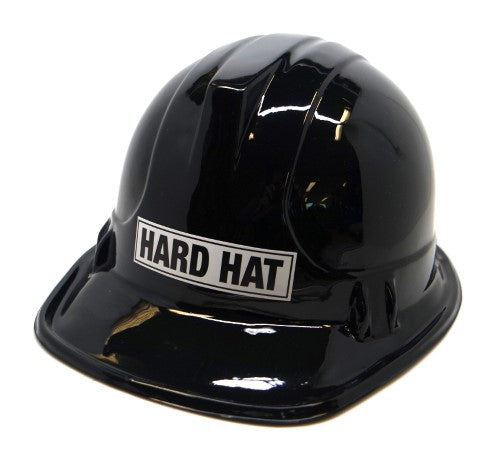 Construction Black Plastic Party Hat
