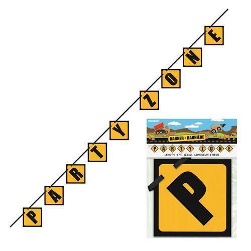 Construction "Party Zone" Block Banner