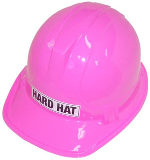 Construction Pink Plastic Party Hat