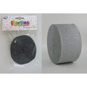 Crepe Streamer Shimmer Silver