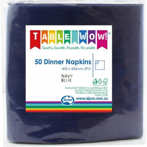 Dark Blue Dinner Napkins - Pack of 50