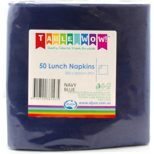 Dark Blue Lunch Napkins - Pack of 50