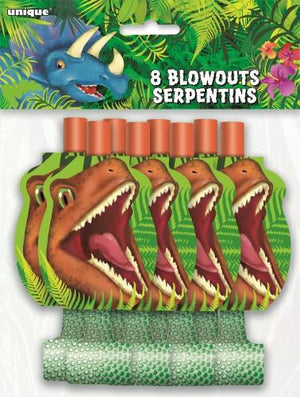 Dinosaur Blowouts - Pack of 8