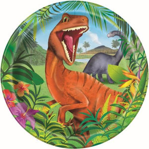 Dinosaur Paper Dinner Plates - Pack of 8