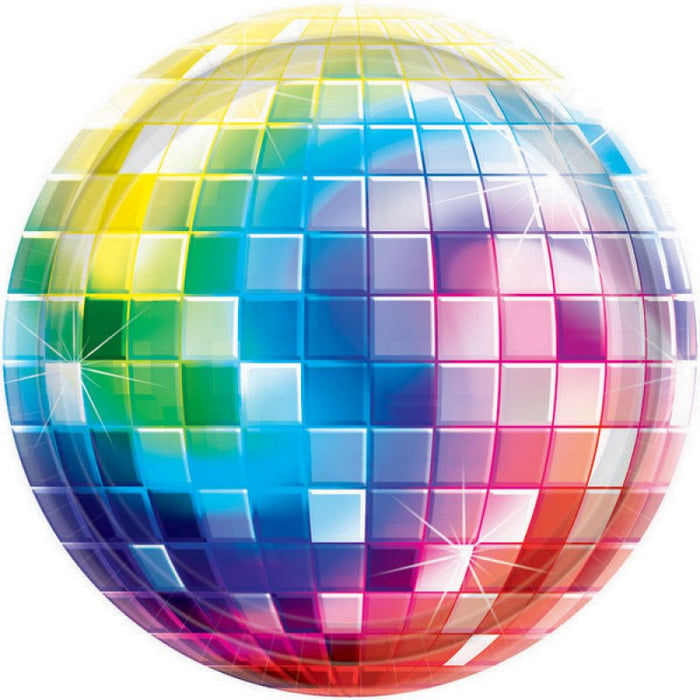 Disco Fever Paper Dinner Plates - Pack of 8