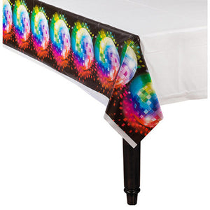 Disco Fever Plastic Printed Rectangle Tablecover