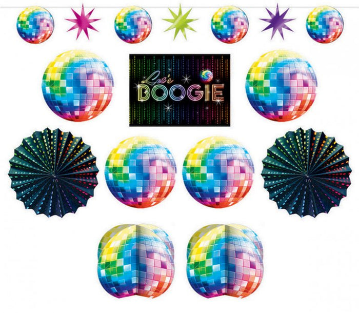 Disco Fever Room Decorations Kit - Value Pack