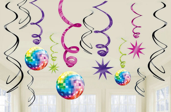 Disco Fever Swirl Decorations