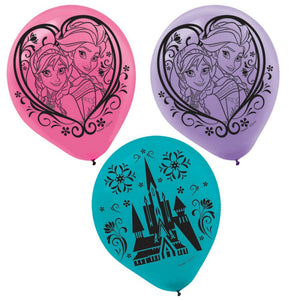 Disney Frozen Latex Balloon UNINFLATED - Pack of 6