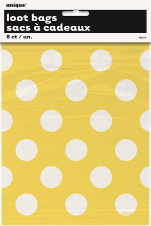 Dots Sunflower Yellow Birthday Loot Bags