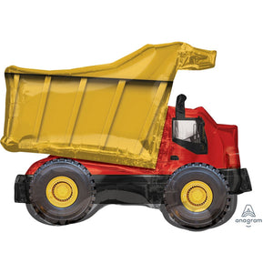 Dump Truck SuperShape Foil Balloon UNINFLATED