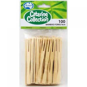 Eco Friendly Bamboo Cocktail Forks - Pack of 100