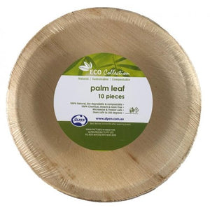 Eco Friendly Palm Leaf Round Bowl 6.5 Inch - Pack of 10