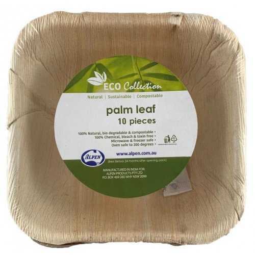Eco Friendly Palm Leaf Square Bowl 5 Inch - Pack of 10