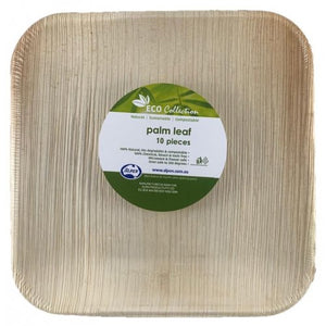 Eco Friendly Palm Leaf Square Plate 8 Inch - Pack of 10