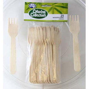 Eco Friendly Wooden Forks 155 mm - Pack of 25