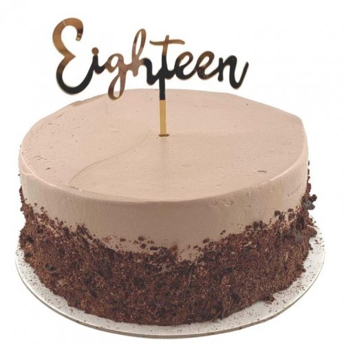 Eighteen Gold Acrylic Cake Topper