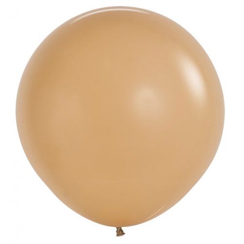 24 Inch (60 CM) Round Fashion Latte Sempertex Plain Latex Balloon UNINFLATED