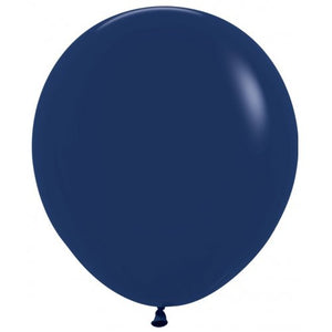 46 CM Round Fashion Navy Blue Sempertex Plain Latex Balloon UNINFLATED