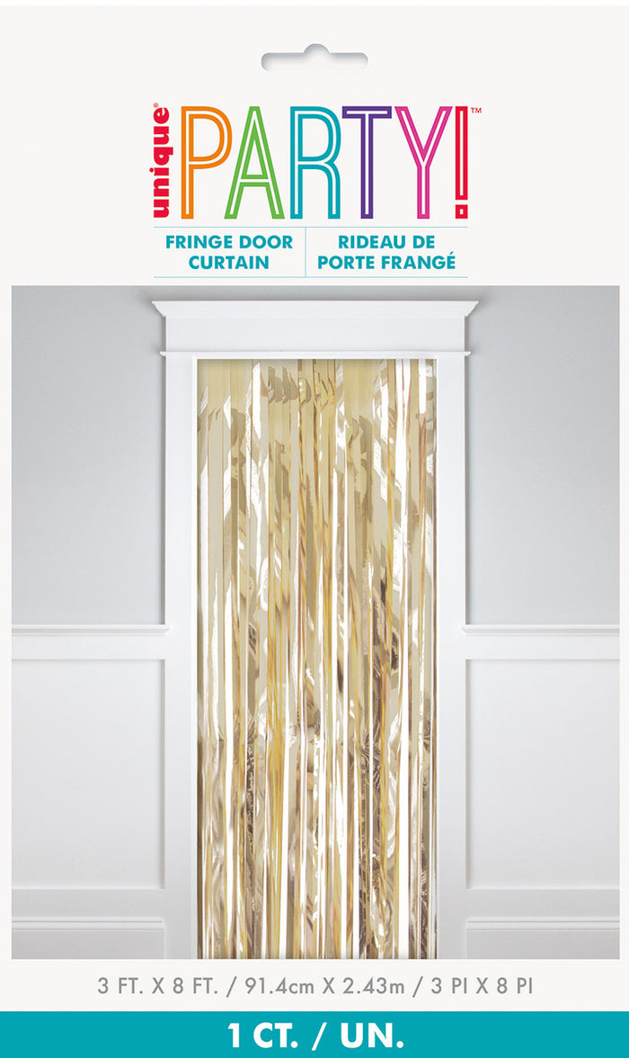 Fringe Door Curtain - Gold