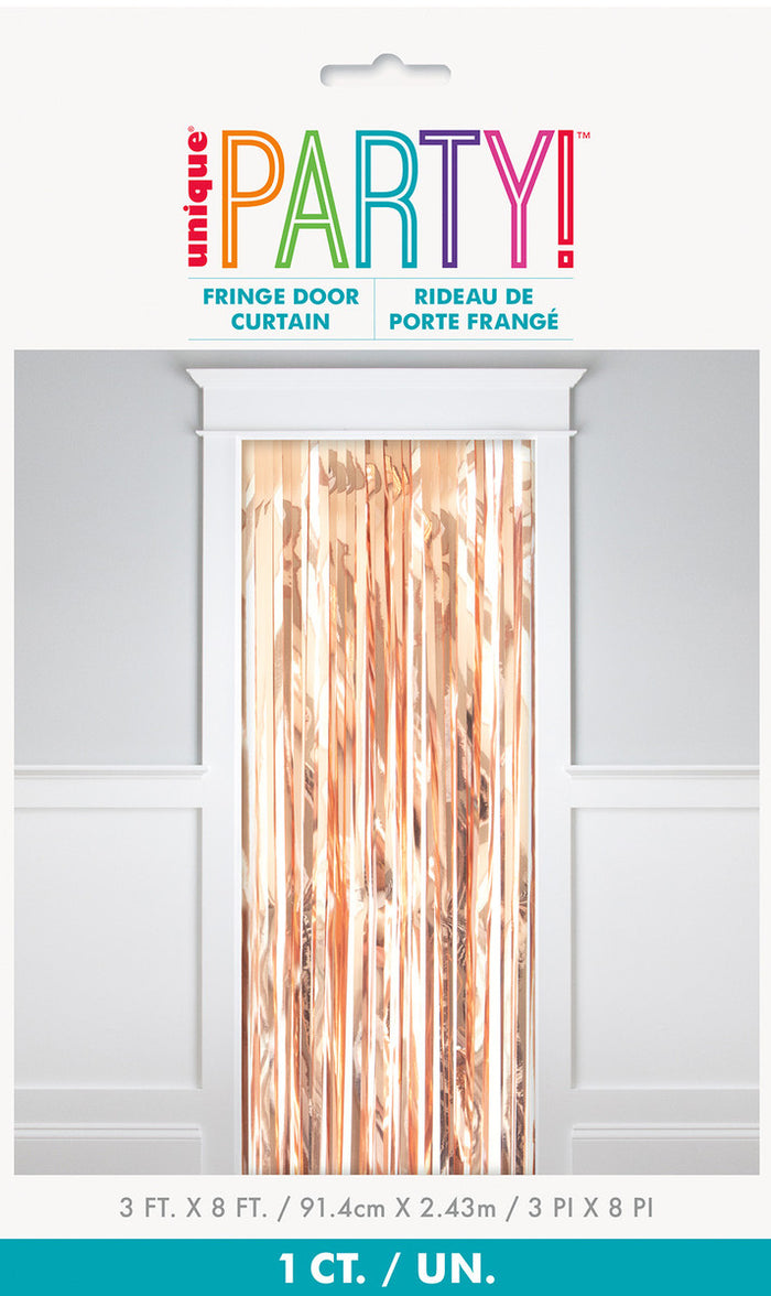 Fringe Door Curtain - Rose Gold