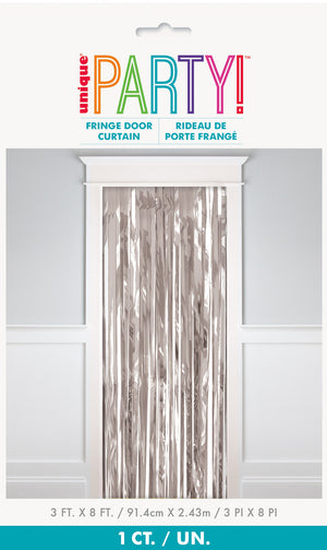 Fringe Door Curtain - Silver