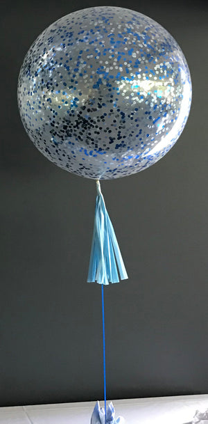 Giant 90cm (3ft) Confetti Balloon with One Tassel each