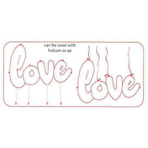 Giant Love Rose Gold Script Foil Balloon UNINFLATED