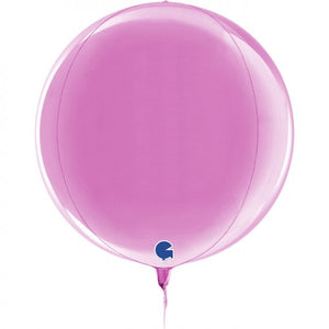 Globe 4D Fuchsia Foil Orbz Balloon UNINFLATED