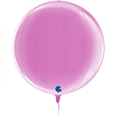 Globe 4D Fuchsia Foil Orbz Balloon UNINFLATED