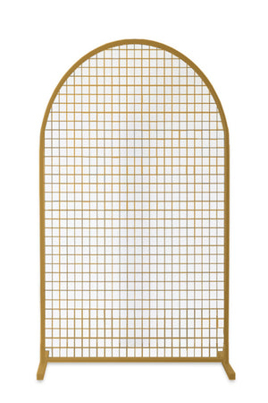 Gold Arch Mesh Wall Hire