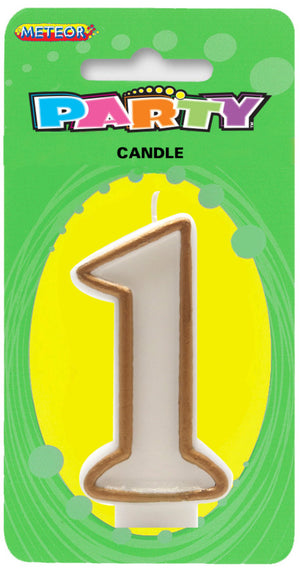 Gold Border Candle Number #1