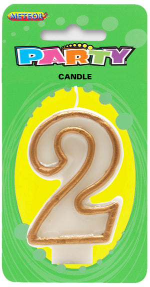 Gold Border Candle Number #2