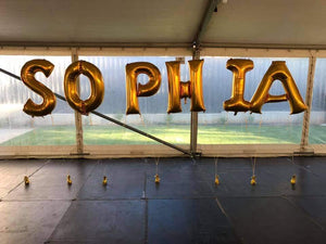 Gold Helium Inflated Letter Foil Balloon each