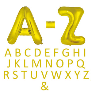 Gold Helium Inflated Letter Foil Balloon each