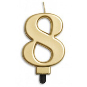 Gold Jumbo Candle Number #8