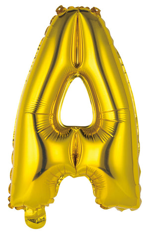 Gold Letter A Foil Balloon 35cm - Air Fill Only