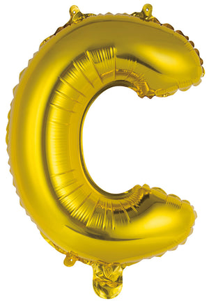Gold Letter C Foil Balloon 35cm - Air Fill Only