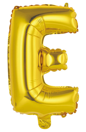 Gold Letter E Foil Balloon 35cm - Air Fill Only