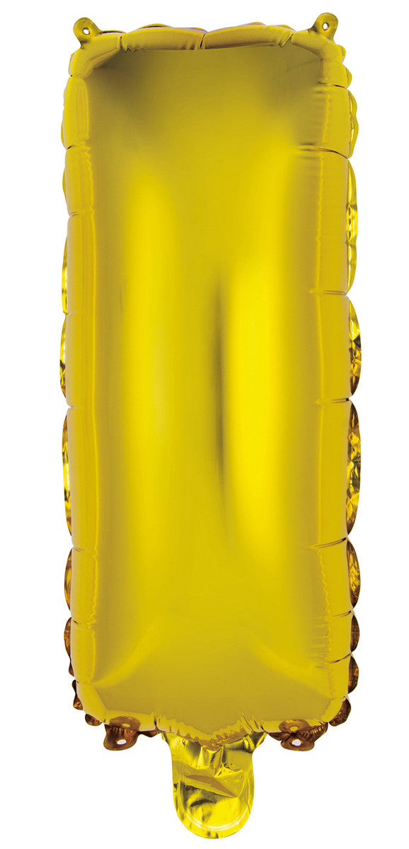 Gold Letter I Foil Balloon 35cm - Air Fill Only