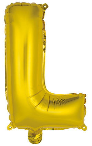 Gold Letter L Foil Balloon 35cm - Air Fill Only