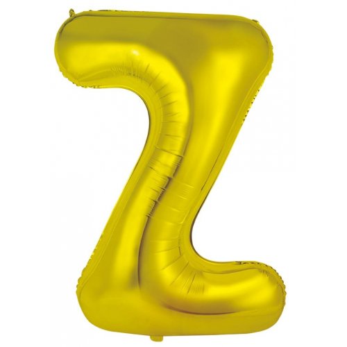 Gold Letter Z Supershape 86cm Alphabet Foil Balloon UNINFLATED
