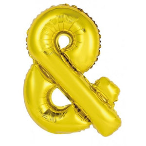 Gold Letter & Supershape 86cm Alphabet Foil Balloon UNINFLATED